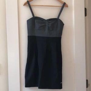 Aritzia Wilfred Black and Grey Mini dress, sweetheart neckline, Size 4